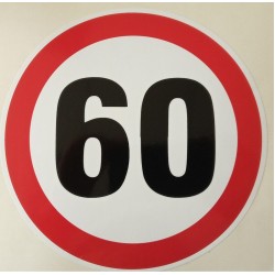 Стикер 60 км/ч голям