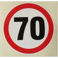 Стикер 70 км/ч малък
