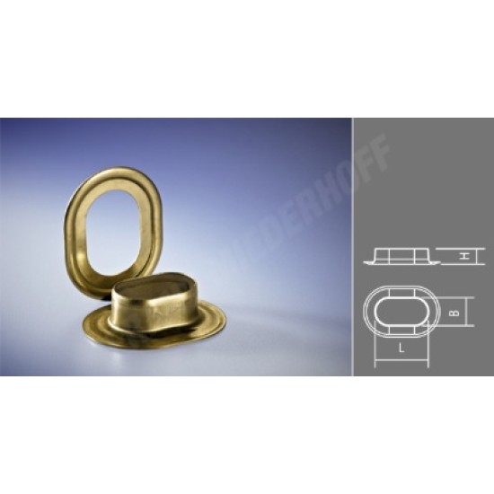 Капси за брезент 17x11x8 mm никелирани