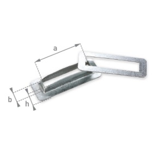 Капси за брезент 38x8x8.5 mm
