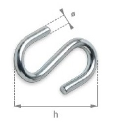 Метална кука S-образна 40x3.8 mm