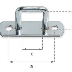 Халки за брезент правоъгълни 25x51 mm