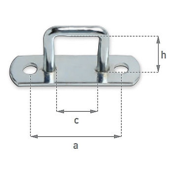 Халки за брезент правоъгълни 25x51 mm