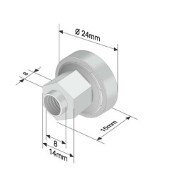 Ролка за брезентова щора 24x7 mm