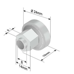 Ролка за брезентова щора 24x7 mm
