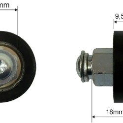 Ролка за брезентова щора 30x9.5 mm