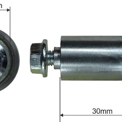 Ролка за брезентова щора 24x7 mm