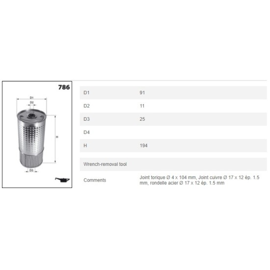 Маслен филтър MecaFilter ELH 4253