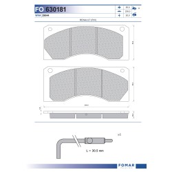 29044 Дискова накладка Roulunds 55630181PRO
