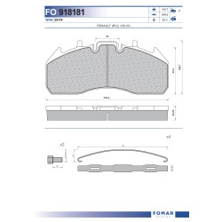 29174 Дискова накладка Roulunds 55918181PRO