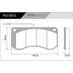 29013 Дискова накладка Frasle PD/155-E