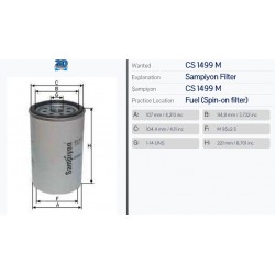 Горивен филтър Sampiyon CS 1499 M