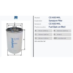 Горивен филтър Sampiyon CS 1430 MLV