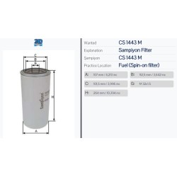 Горивен филтър Sampiyon CS 1443 M