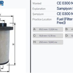 Горивен филтър Sampiyon CE 0300 ME