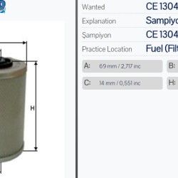 Горивен филтър Sampiyon CE 1304 MK1