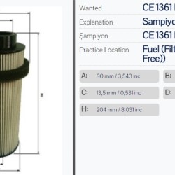 Горивен филтър Sampiyon CE 1361 ME