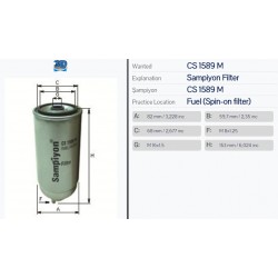 Горивен филтър Sampiyon CS 1589 M
