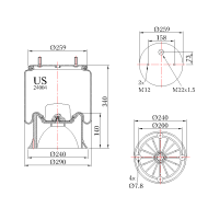 Въздушна възглавница US 24004KPP03