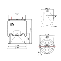 Въздушна възглавница US 24004KPP03