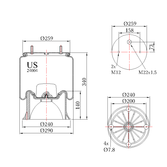 Въздушна възглавница US 24004KPP03