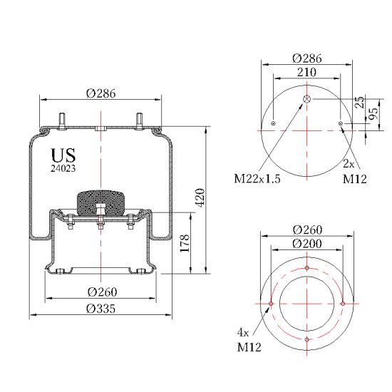Въздушна възглавница US 24023K