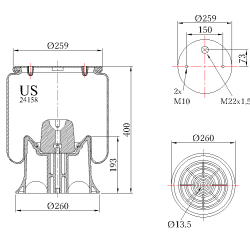 Въздушна възглавница US 24158KPP03