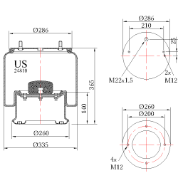 Въздушна възглавница US 24810K05