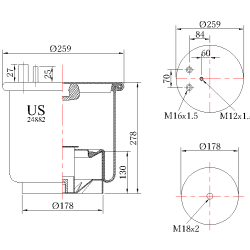 Въздушна възглавница US 24882K
