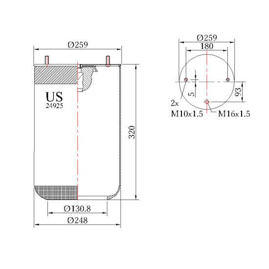 Въздушна възглавница US 24925P