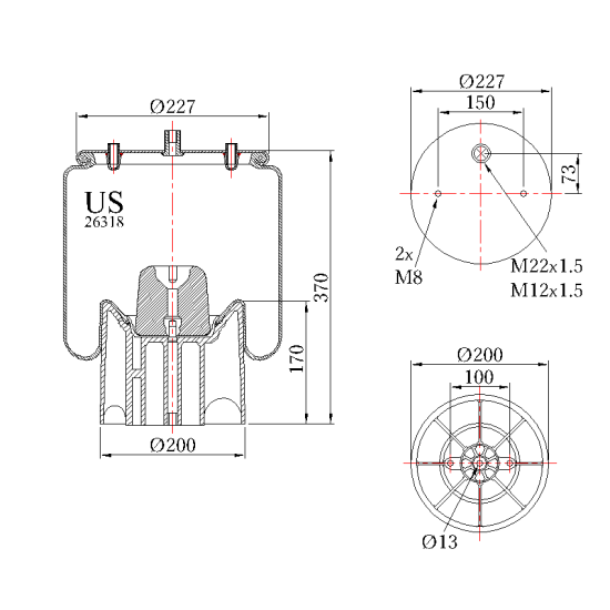 Въздушна възглавница US 26318KPP