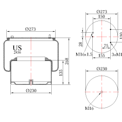 Въздушна възглавница US 2836K